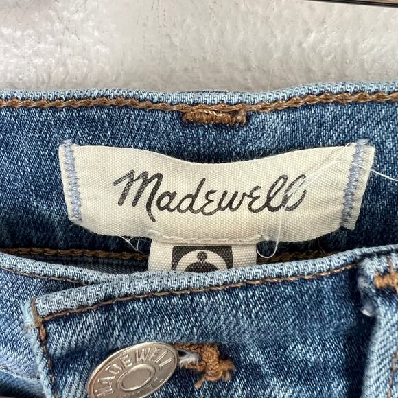 Madewell Jeans Cali Demi-Boot Kick Flare Crop Fleetwood Medium Blue Women's 27 - Picture 9 of 13